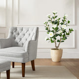 36 Inch Artificial Camellia Tree with Blooming Flower 1 Pack-White