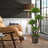3 Feet Decorative Artificial Cedar Topiary Tree with Rattan Trunk