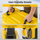 90L/Day Commercial Dehumidifier with Pump and 2 Wheels-Yellow