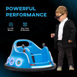 AIYAPLAY Angry Bird Licensed Waltzer Car, 12V Kids Bumper Car w/ Joysticks, Remote, Music LED Lights, Blue