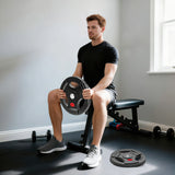 SPORTNOW Olympic Weight Plate, 2"/5cm Weight Disc with Tri-Grips, 20kg Dumbbell Plate for Weightlifting and Strength Training Home Gym Fitness Workout, Black