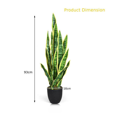 35.5 Inch Indoor-Outdoor Decoration Fake Artificial Snake Plant