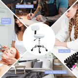 HOMCOM 360 Swivel Seat Salon Stool - White