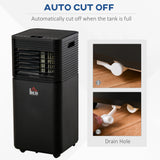 HOMCOM 7000 BTU 4-In-1 Portable Air Conditioner Unit Cooling Dehumidifying Ventilating  for Room up to 26m2, with Fan, Remote, 24H Timer, Window Mount Kit, R290, A Energy Efficiency