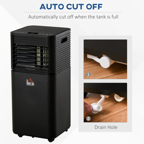 HOMCOM 7000 BTU 4-In-1 Portable Air Conditioner Unit Cooling Dehumidifying Ventilating  for Room up to 26m2, with Fan, Remote, 24H Timer, Window Mount Kit, R290, A Energy Efficiency