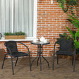 Outsunny 3 Pieces Rattan Bistro Set - Black