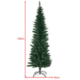 1.8 M Slim Pencil Christmas Tree with Branch Tips for Indoor Decoration