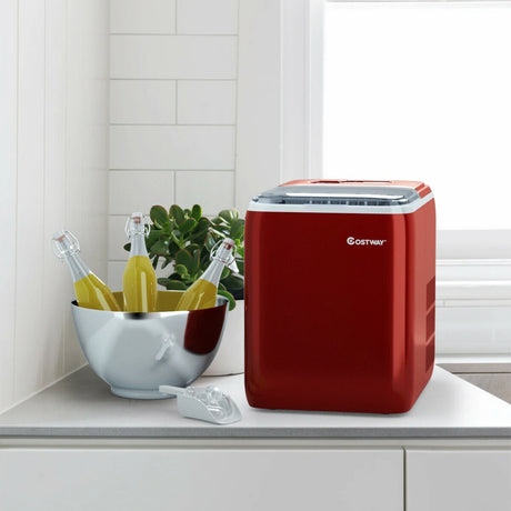 Portable Electric Ice Cube Maker 2.6L-Red