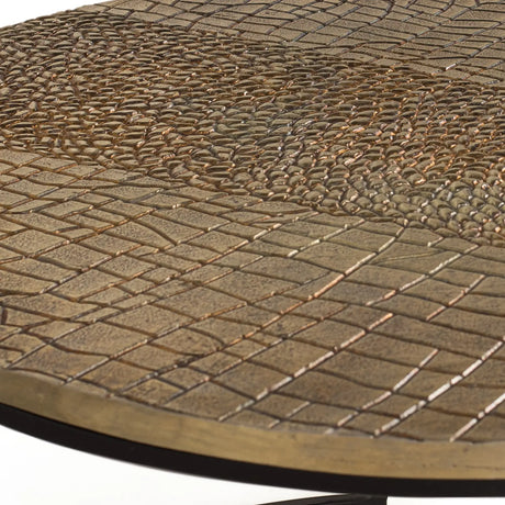 Giner and Colomer - Set Of 2 Nesting Tables With Metal Base & Aluminum Top (Bronze Finish)