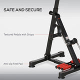 HOMCOM Portable Exercise Bike for Home Pedal Exerciser Height-adjustable 56L x 44- 56W x 75- 97H cm Black and Red