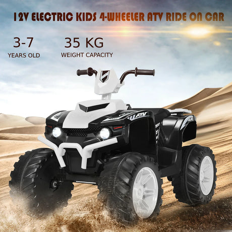 12v Electric Kids Ride On ATV / Quad Bike-White