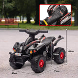 AIYAPLAY 6V Kids Electric Quad Bike w/ Music, Forward Function, for 2-6 Years, Black