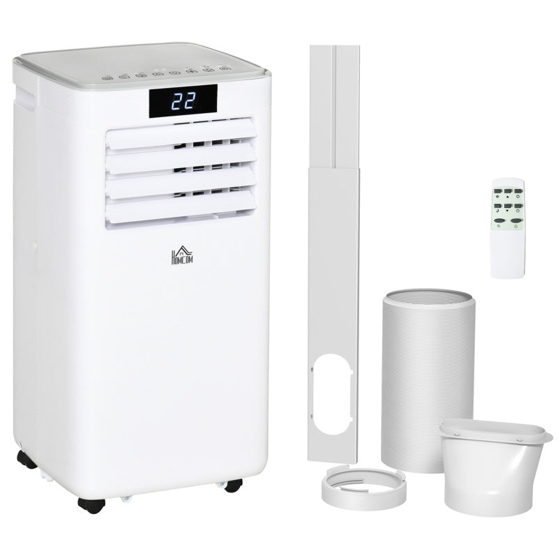 HOMCOM 7000 BTU Air Conditioning Unit, 3-in-1 Portable Air Conditioner, Dehumidifier, Cooling Fan with Remote Control, LED Display, 2 Speeds, 24H Timer, Window Venting Kit, 15m2