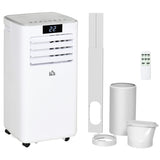 HOMCOM 7000 BTU Air Conditioning Unit, 3-in-1 Portable Air Conditioner, Dehumidifier, Cooling Fan with Remote Control, LED Display, 2 Speeds, 24H Timer, Window Venting Kit, 15m2