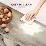 HOMCOM Side Table, Narrow End Table with Storage Shelves, S-Shaped, 3-Tier, 50W x 19.5D x 58H cm, Grey