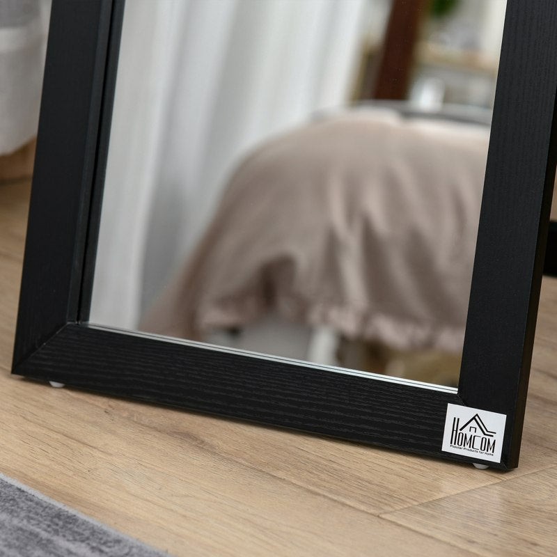 HOMCOM Full Length Mirror for Bedroom, Free Standing Dressing Mirror, Wall Mirror for Living Room, 37 x 154 cm, Black