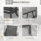 Outsunny Four-Piece Metal Garden Sofa Set - Mixed Grey