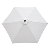 Outsunny 2.8m Garden Parasol Umbrella, Round Outdoor Market Table Umbrella Sun Shade Canopy, Off-White