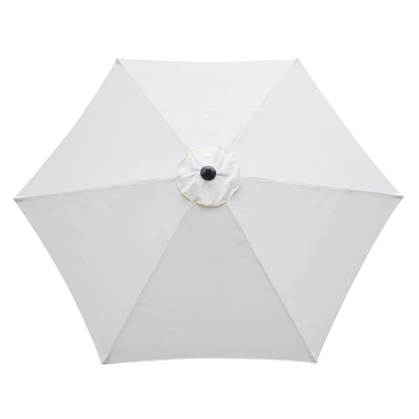 Outsunny 2.8m Garden Parasol Umbrella, Round Outdoor Market Table Umbrella Sun Shade Canopy, Off-White