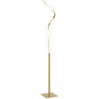 HOMCOM LED Floor Lamp with 3 Adjustable Brightness, Modern Standing Lamp with Foot Switch for Bedroom, Living Room, Gold Tone