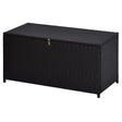 Outsunny Rattan Storage Box Outdoor Indoor Wicker Cabinet Chest Garden Furniture 118 x 54 x 59cm - Dark Brown