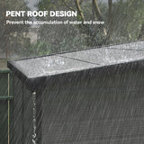 Outsunny 6 x 6ft Outdoor Storage Shed, Plastic Garden Shed with Windows and Air Vents, Outdoor Resin Tool Shed with Latch Doors for Garden, Deck, Light Grey