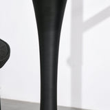 HOMCOM Modern Round Dining Table Leisure Coffee Bistro Table with Metal Base for Kitchen & Dining Room Brown