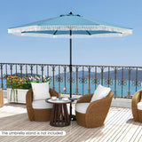 2.8M Patio Umbrella with Crank Handle and Push Button Tilt-Navy