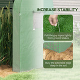 Outsunny Tomato Greenhouse, Garden Growhouse with 2 Roll-up Doors and 4 Mesh Windows, Portable Indoor Outdoor Green House, 185 x 94 x 150cm, Green
