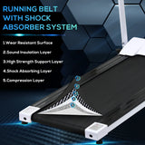 HOMCOM Folding Treadmill with Incline, Walking Pad Treadmill for Home, 1-10km/h Under Desk Running Machine with LCD Display and Wheels, No Assembly, White
