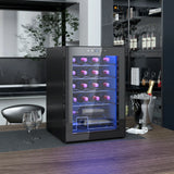 HOMCOM 20 Bottle 5-18 Countertop Wine Fridge - Black