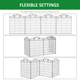 Outsunny Garden Decorative Fence 4 Panels 44in x 12ft Metal Wire Landscape Border Edging