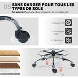 HOMCOM Draughtsman Chair, with Adjustable Lumbar - Black