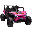 AIYAPLAY 12V Battery Powered Ride on Truck w/ Remote, Four Suspension Wheels, Horn, Lights, Music, USB, for Ages 3-5 Years, Pink