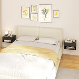 HOMCOM Floating Bedside Tables Set of 2, Wall Mounted Nightstand, Black