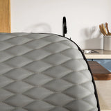 HOMCOM Set of Two Faux Leather Bar Stools - Grey