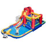9-in-1 Inflatable Bounce Castle with Waterslide for 3+ (without Blower)