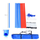 PawHut Pet Agility Training Equipment Dog Play Run Obedience Training Set Adjustable (Poles)