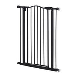 PawHut Pressure Fit Dog Stair Gate No Drilling Safety Gate Auto Close for Doorways, Hallways, 74-80cm Adjustable, 94cm Tall, Black