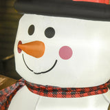 HOMCOM 6ft Giant Inflatable Snowman Christmas Decoration w/ LED Lights Accessories Cute Family Fun Seasonal Outdoor Indoor