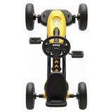 AIYAPLAY Pedal Go Kart for Kids 2-5 Years, with Silent EVA Wheels, Metal Frame, Yellow