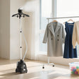 HOMCOM Clothes Steamer with Adjustable Pole Clothes Steamer 11 Steam Levels 41-110 cm Black
