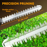 Outsunny 20" Cordless Hedge Trimmer, 18V Electric Hedge Cutter with 51cm Dual Action Blade, 2 x 4000mAh Batteries and Brushless Motor for Garden Branches, Shrubs, Twigs, Orange