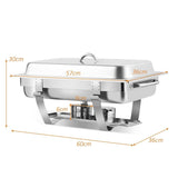 2 Packs Stainless Steel Full-Size Chafing Dish