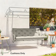 Outsunny Garden Bench Cushion, 2 Seater Swing Chair Cushion, Seat Pad with Ties for Indoor and Outdoor Use, 110 x 120 cm