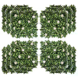 Outsunny 12PCS Artificial Boxwood Wall Panels 50cm x 50cm Rhododendron Privacy Fence Screen Faux Hedge Greenery Backdrop for Home Garden Backyard Balcony