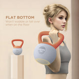 SPORTNOW 4KG Soft Kettlebell, Kettlebell with Non-Slip Handle for Home Gym, Weight Lifting, Strength Training, Orange/Grey