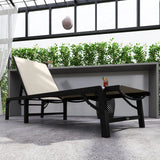 Outsunny Folding Sun Lounger Set of 2, 5-Position Adjustable Reclining Garden Loungers, Garden Chaise Lounge Sunbed Recliner Chairs with Steel Frame for Beach, Porch, Patio, Camping, Khaki