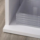 HOMCOM 204 CD Media Display Shelf Unit Set of 2 Blu-Ray Tower Rack w/ Adjustable Shelves Bookcase Storage Organiser, White