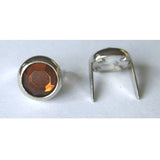 9mm 2 Prong Amber Crystal Upholstery Nail – Pack 10 pcs